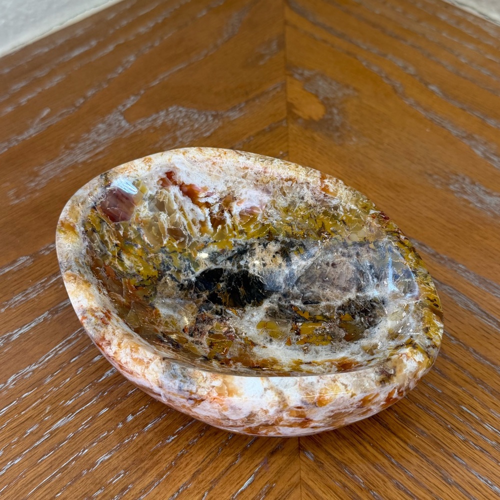 Multicolor Stone Crystal Decorative Bowl